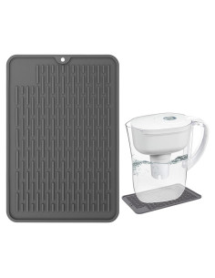 Tapete Secador de Silicona Palksky para Jarra Brita 30x20cm Gris