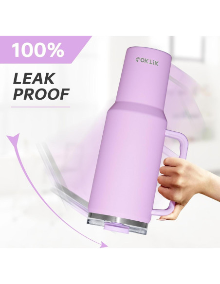 Taza de viaje COKTIK 50oz acero inoxidable a prueba de fugas