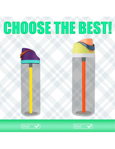 6 Pajitas Reutilizables Gosknor para Owala FreeSip 0.71L y 0.95L