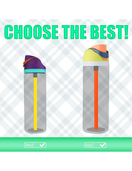 6 Pajitas Reutilizables Gosknor para Owala FreeSip 0.71L y 0.95L