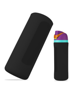 Funda de Silicona Antideslizante para Botella Owala 24oz Negra