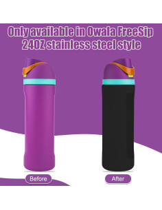 Funda de Silicona Antideslizante para Botella Owala 24oz Negra 2