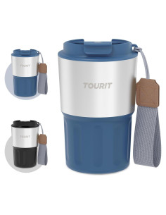 Taza de Café de Viaje TOURIT 0.47L Acero Inoxidable Aislada
