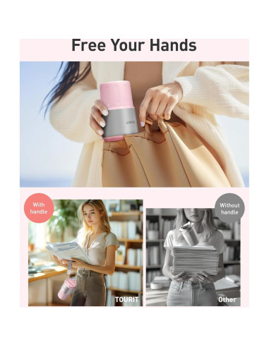 Taza de Café de Viaje TOURIT 0.47L Acero Inoxidable Aislada