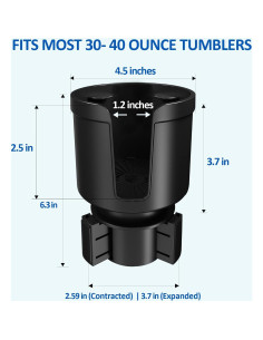 Expansor Soporte Tazas Coche Digital Nc Modelo 395 Negro 2