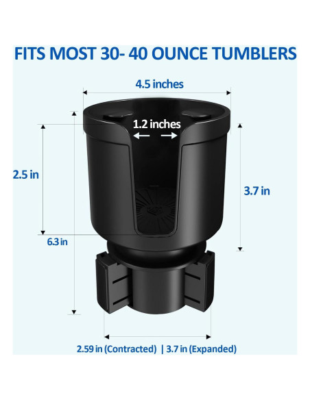 Expansor Soporte Tazas Coche Digital Nc Modelo 395 Negro