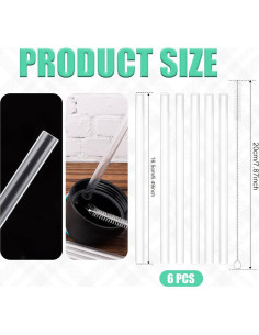 6 Pajillas Reemplazo Owala FreeSip Niños 16oz + Cepillo Limpieza 2