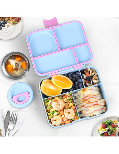 Caja de Almuerzo Bento ACOTUM Lila 5 Compartimentos 0.34L