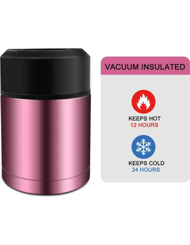 Termo de Sopa Zalaxt 0.83L Acero Inoxidable Aislado