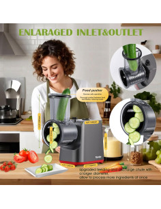 Rallador de Queso Eléctrico Flyseago 5 en 1 con 5 Cuchillas 2