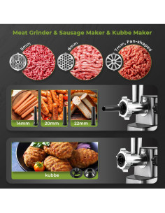 Picadora de Carne Eléctrica Flyseago 3200W 6kg Multifuncional 2