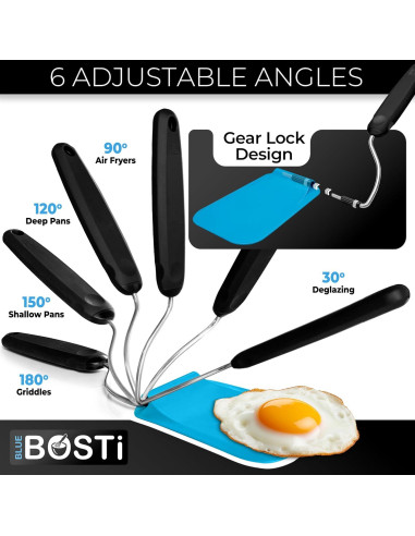 Espátula Giratoria Ajustable Blue Bosti - Resistente al Calor