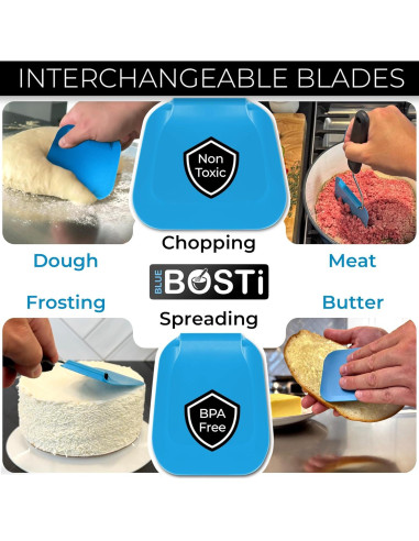 Espátula Giratoria Ajustable Blue Bosti - Resistente al Calor