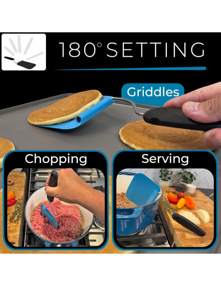 Espátula Giratoria Ajustable Blue Bosti - Resistente al Calor