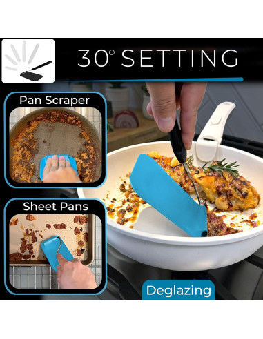 Espátula Giratoria Ajustable Blue Bosti - Resistente al Calor