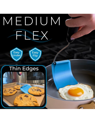 Espátula Giratoria Ajustable Blue Bosti - Resistente al Calor