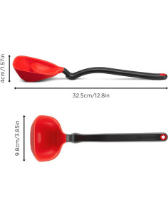 Cuchara de Servir Plegable Dreamfarm Fladle 1/2 Taza Silicona Roja 2
