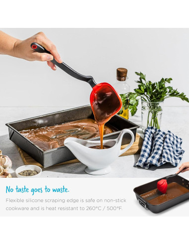 Cuchara de Servir Plegable Dreamfarm Fladle 1/2 Taza Silicona Roja