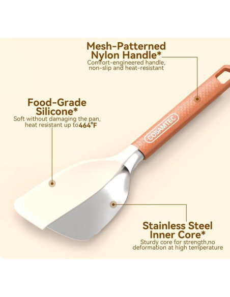 Espátula de Silicona Cosamtec 25.4 cm Resistente al Calor