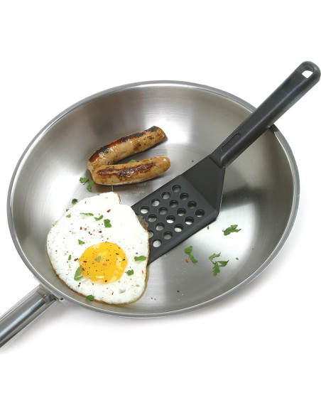 Espátula de Cocina Norpro Negra con Agujeros 25.5 cm