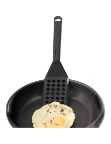 Espátula de Cocina Norpro Negra con Agujeros 25.5 cm