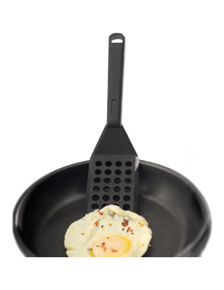 Espátula de Cocina Norpro Negra con Agujeros 25.5 cm