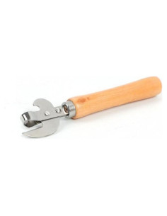 Abre Latas Manual FANTIA de Acero Inoxidable con Mango de Madera