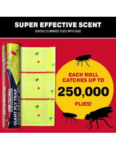 Trampa de Pegamento XL Catchmaster 3 Paquetes 9.14 m para Moscas 2