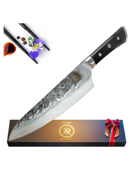 Cuchillo de Chef KOKORO 20.32 cm Forjado a Mano Full Tang