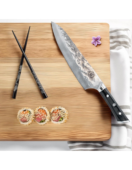 Cuchillo de Chef KOKORO 20.32 cm Forjado a Mano Full Tang