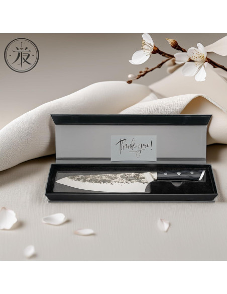 Cuchillo de Chef KOKORO 20.32 cm Forjado a Mano Full Tang
