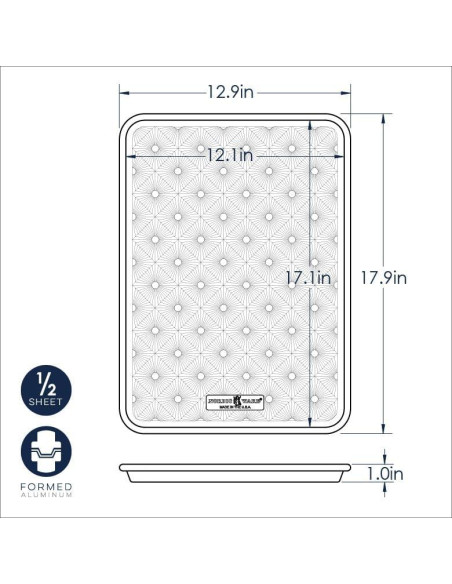 Bandeja de Aluminio Natural Nordic Ware Estrella 32.8x45.7 cm