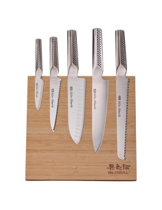 Conjunto de Cuchillos Global Ukon 6 Piezas con Caballete Magnético