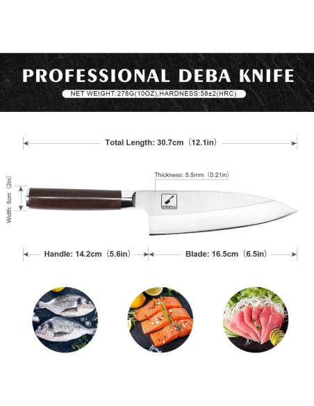 Cuchillo Deba Profesional imarku 17.78 cm Acero Inoxidable