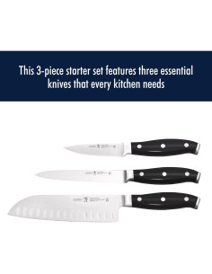 Juego de cuchillos HENCKELS 3 piezas acero inoxidable negro 2