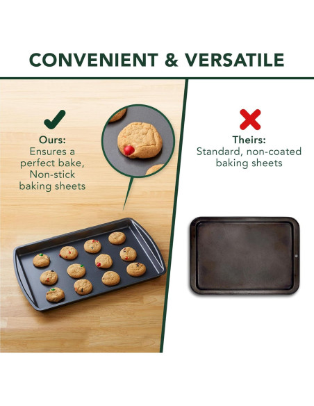 Juego de Bandejas para Hornear Nifty - Set de 3 Acero Antiadh.