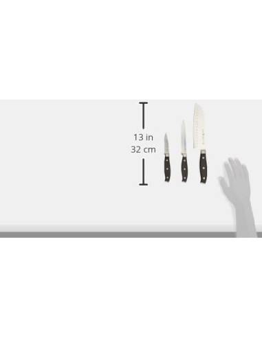 Juego de cuchillos HENCKELS 3 piezas acero inoxidable negro