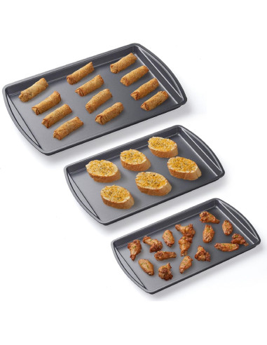 Juego de Bandejas para Hornear Nifty - Set de 3 Acero Antiadh.