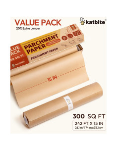 Papel Pergamino Antiadherente Katbite 38cm x 73.7m con Cortador 2