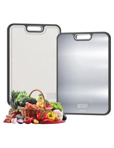 Tabla de Cortar Doble Lado Titanio Baker's Secret 40.64x27.94cm