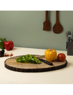 Tabla de Cortar Ovalada de Madera GoCraft 43x25 cm 2