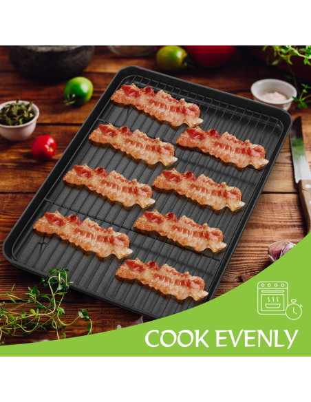 Bandeja para Hornear E-far Antiadherente 40.6x30.5cm con Rejilla