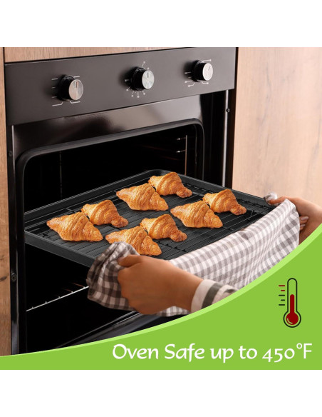 Bandeja para Hornear E-far Antiadherente 40.6x30.5cm con Rejilla