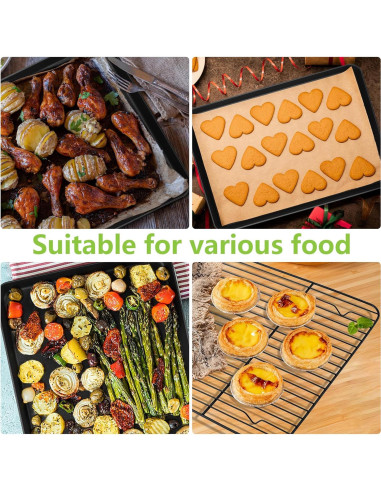 Bandeja para Hornear E-far Antiadherente 40.6x30.5cm con Rejilla