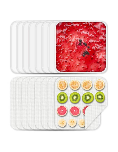 Juego de 16 Bandejas de Deshidratador Cercker Silicona 28 cm
