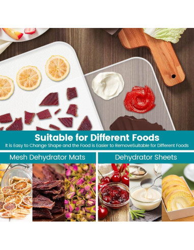 Juego de 16 Bandejas de Deshidratador Cercker Silicona 28 cm