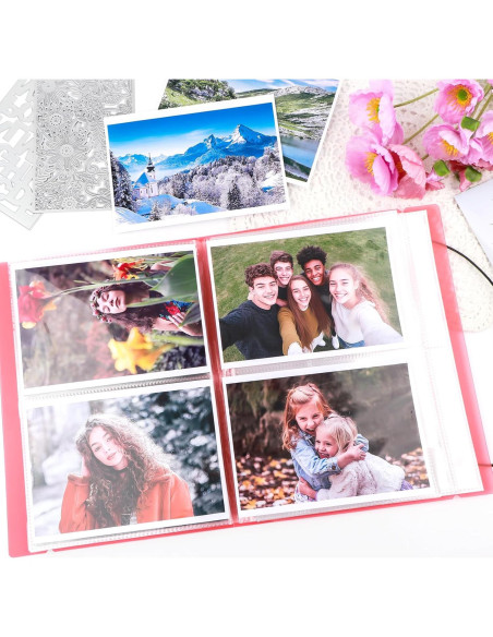 Álbum de Almacenamiento CYFUN DESIGN con 80 Bolsillos Rojo