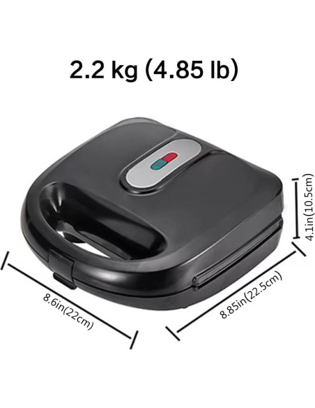 Hacedor de Donas 4 en 1 Baotkere, Máquina de Waffles y Panini 750W