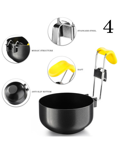 Cocinero de Huevos Plegable de Acero Inoxidable Antiadherente