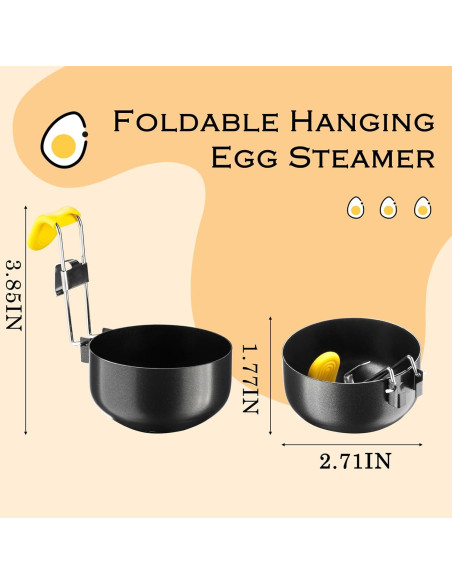 Cocinero de Huevos Plegable de Acero Inoxidable Antiadherente